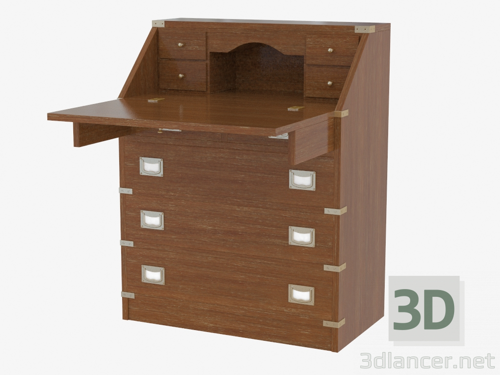 3d model Oficina con mesa plegable - vista previa