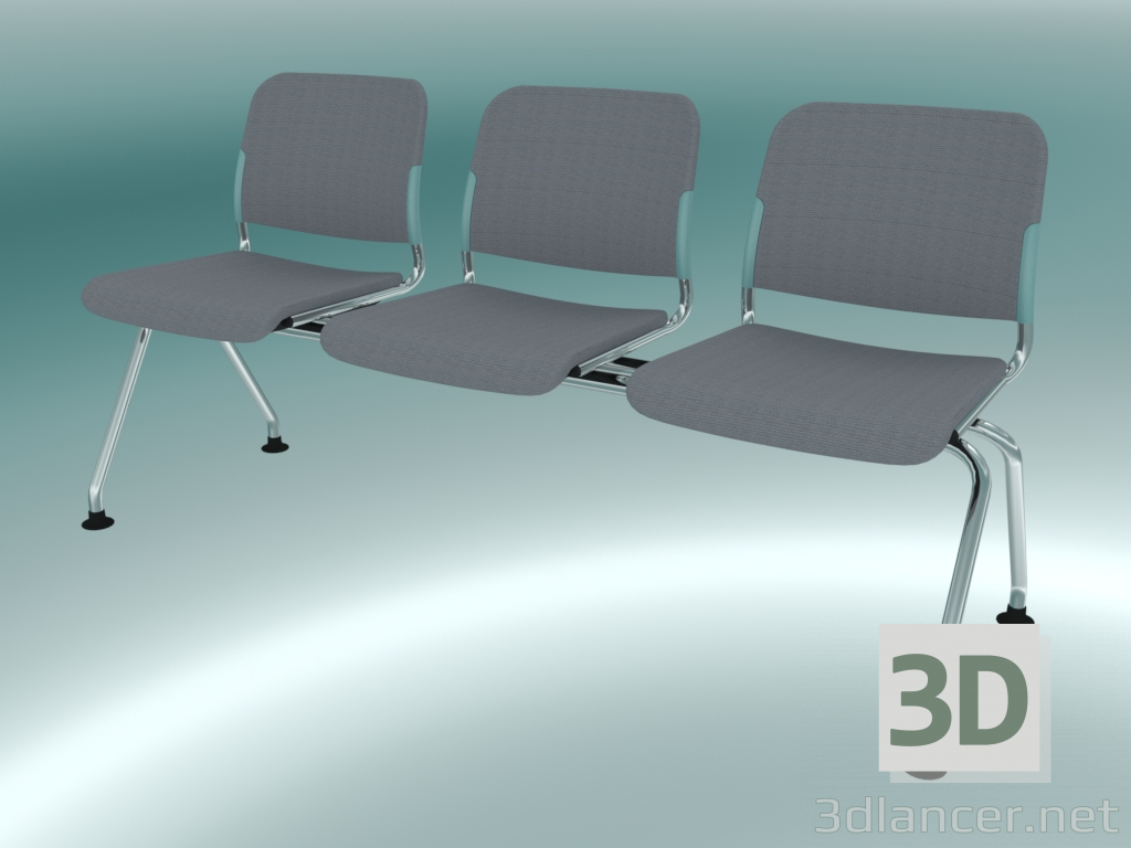 3d model Triple bench (500L3) - preview