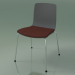 3d model Chair 3974 (4 metal legs, polypropylene, with a pillow on the seat) - preview