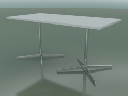 Rectangular table with a double base 5527, 5507 (H 74 - 79x179 cm, White, LU1)