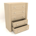3d model Chest of drawers TM 022 (open) (910x480x1140, wood white) - preview