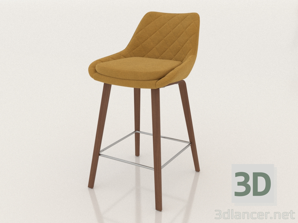 3D modeli Yarı bar sandalyesi Joan (65) (sarı) - önizleme