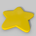 modèle 3D étoile jaune à 5 pointes arrondies - preview