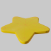 modèle 3D étoile jaune à 5 pointes arrondies - preview