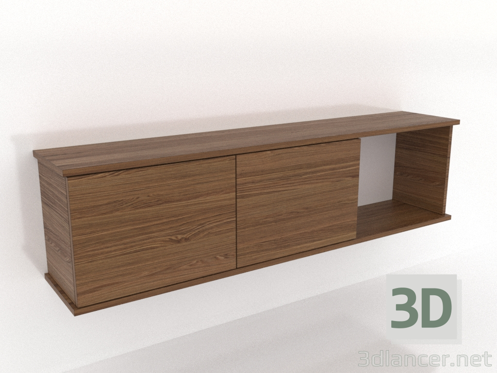 3D modeli Askılı raf RAF 7 (sağda 1 açık bölme ile) 1400 mm (açık ceviz) - önizleme 3D modeli Askılı raf RAF 7 (sağda 1 açık bölme ile) 1400 mm (açık ceviz) - önizleme