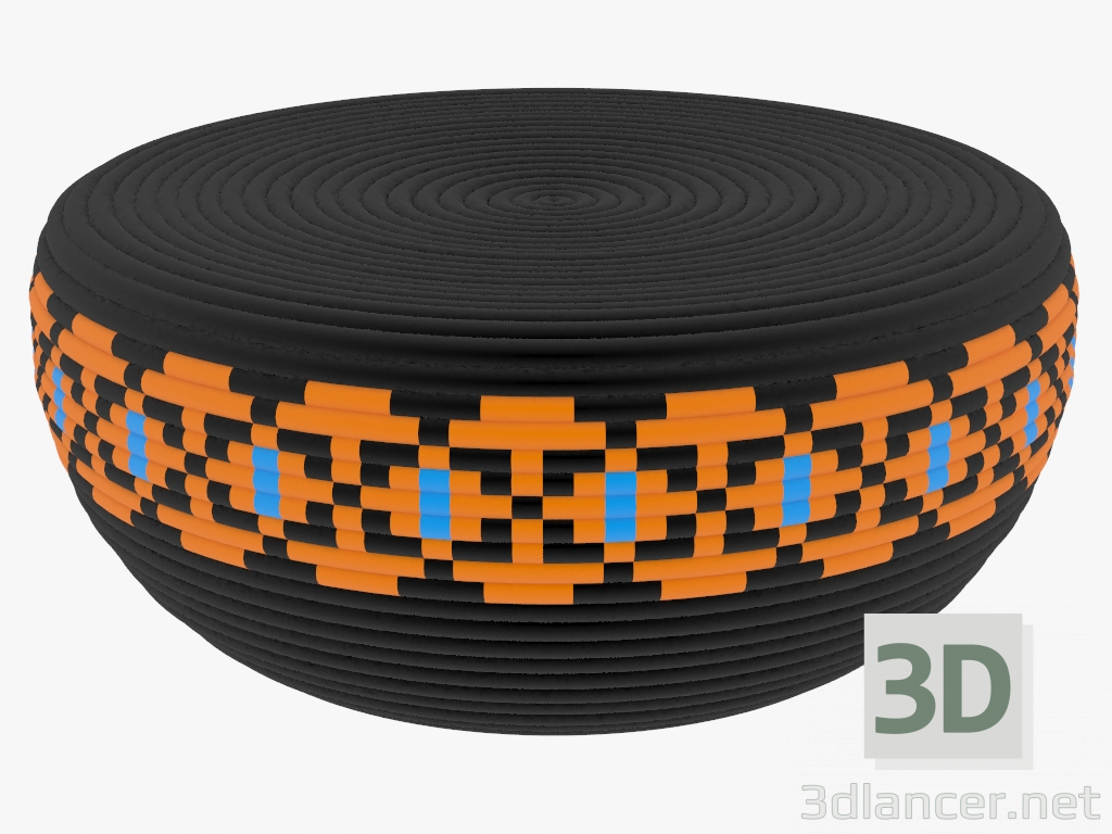 3d model Poof with ethnic pattern (large) Superheroes - preview