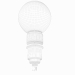 3d Эко-филаментная лампа в форме глобуса модель купить - ракурс
