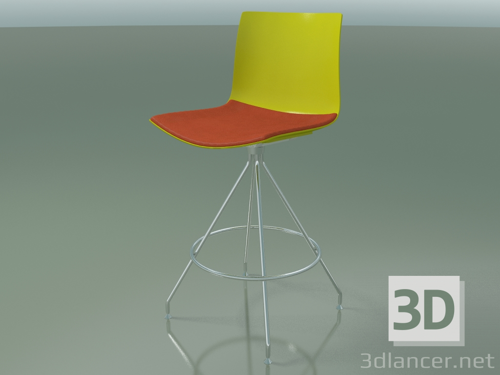 3d model Bar stool 0306 (with seat cushion, polypropylene PO00118) - preview