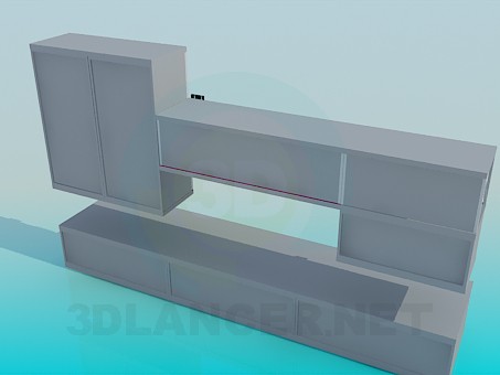 3d модель Мебель для гостинной комнаты – превью 3d модель Мебель для гостинной комнаты – превью