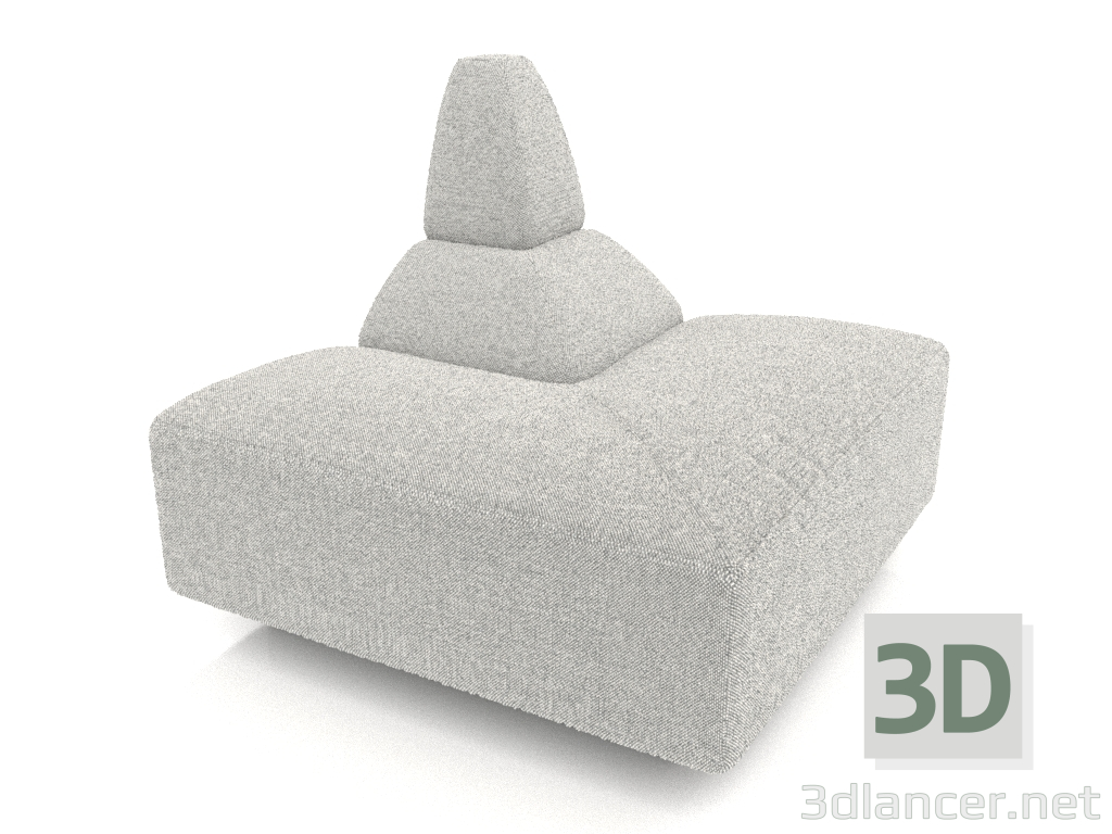 modello 3D Modulo divano (angolo esterno, 8 cm) - anteprima