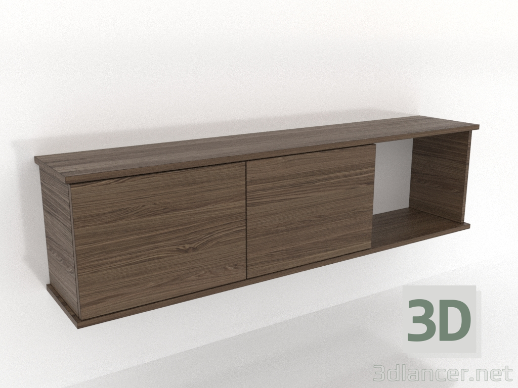 3D modeli RAF 7 askılı raf (sağda 1 açık bölmeli) 1400 mm (açık ceviz) - önizleme 3D modeli RAF 7 askılı raf (sağda 1 açık bölmeli) 1400 mm (açık ceviz) - önizleme