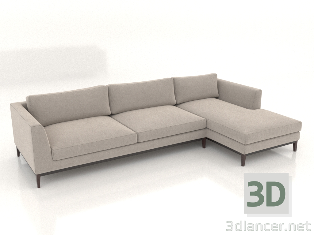 3D modeli Köşe kanepe Italia Taper - önizleme