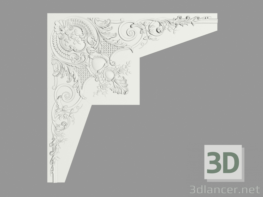 3D modeli Dekoratif açı (FU4) - önizleme