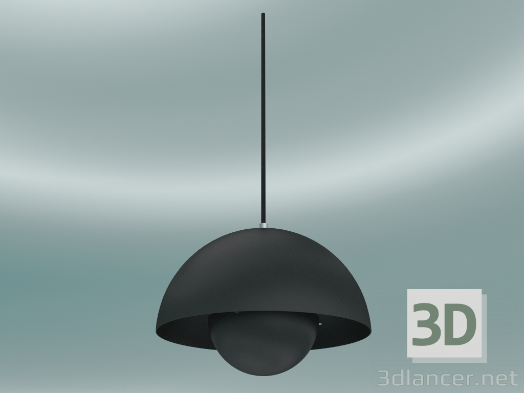 3d model Pendant lamp Flowerpot (VP1, Ø23cm, H 16cm, Matt Black) - preview