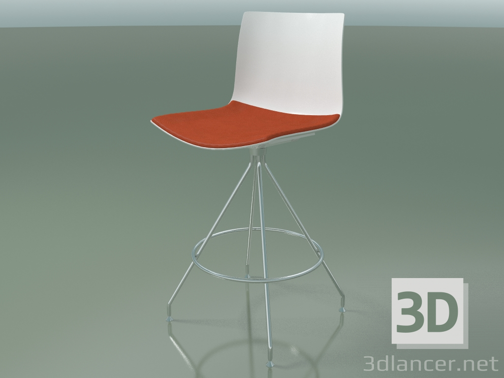 3d model Bar stool 0306 (with seat cushion, polypropylene PO00101) - preview