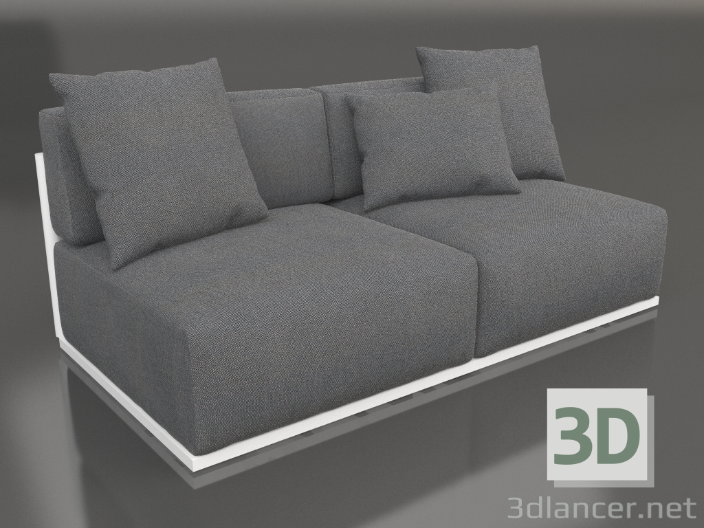 Modelo 3d Seção 4 do módulo do sofá (branco) - preview