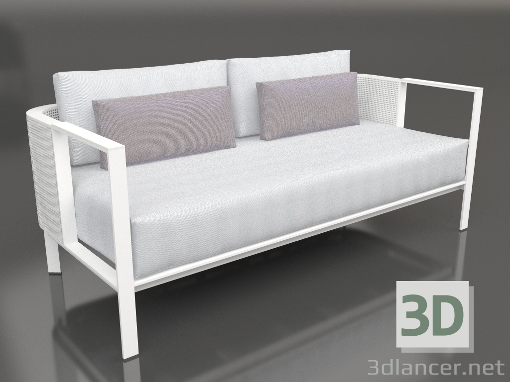 Modelo 3d Sofá de 2 lugares (Branco) - preview