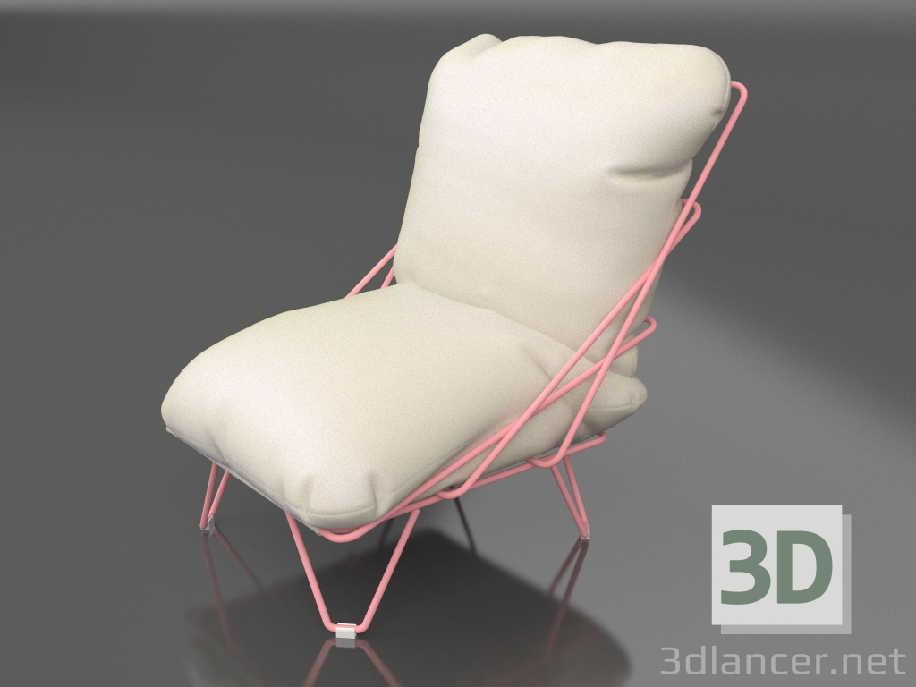 3 डी मॉडल कुर्सी (गुलाबी) - पूर्वावलोकन