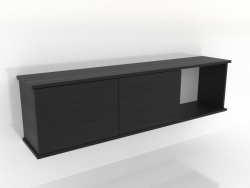 Подвесная полка SHELF 7 (с 1 открытой секцией справа) 1400 мм (черный RAL 9005)