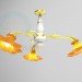 3D modeli Üç lambalar avize - önizleme