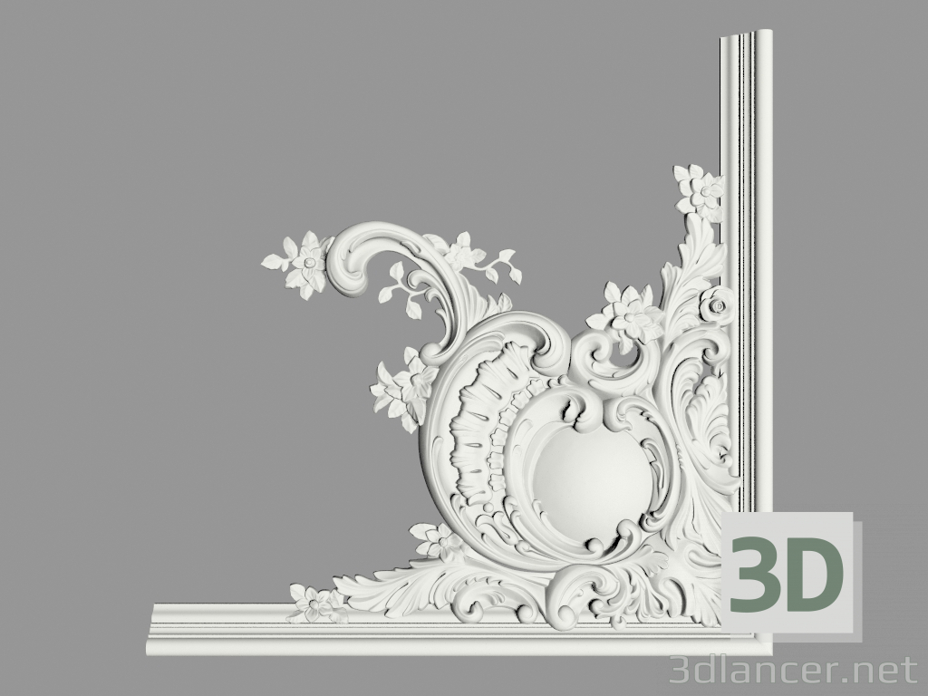 modello 3D Angolo decorativo (FU5) - anteprima
