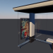 3d Bus stop Low-poly 3D model model buy - render