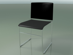 स्टैकेबल कुर्सी 6600 (पॉलीप्रोपाइलीन ब्लैक सह सेकंड कलर, सीआरओ)