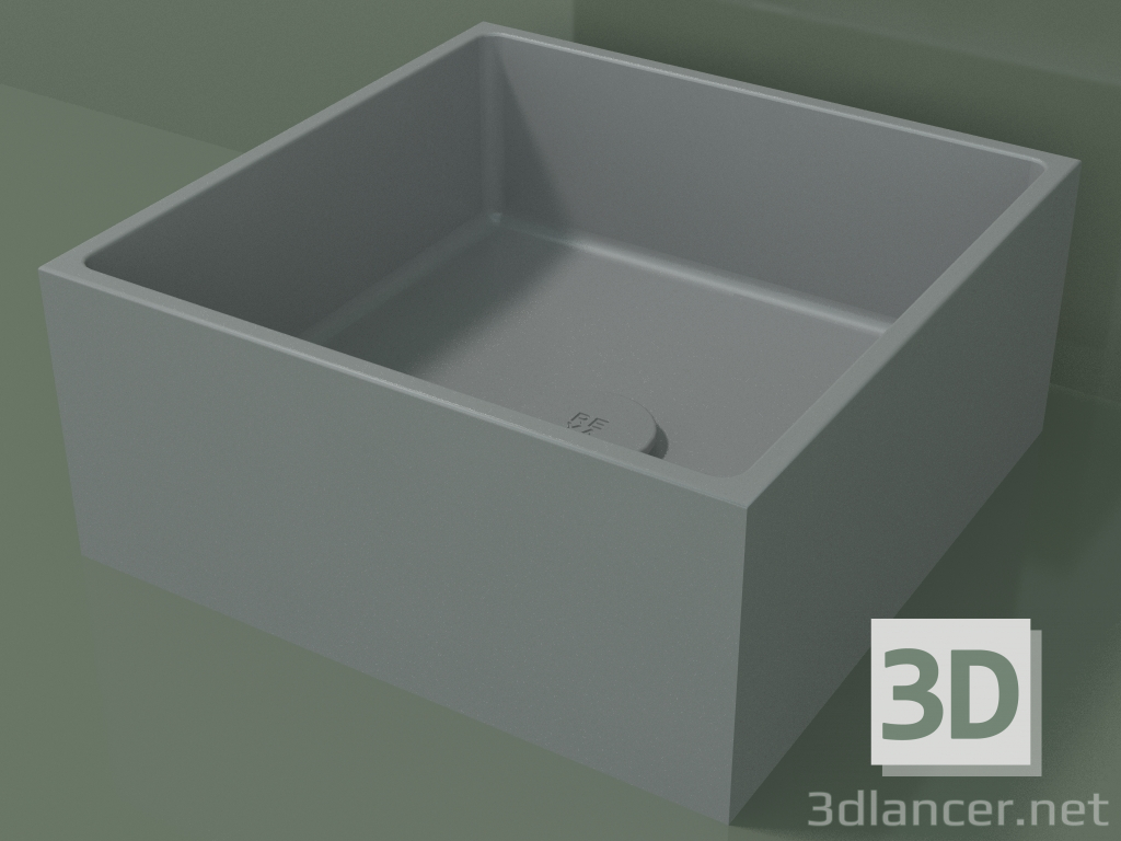 3D modeli Tezgah üstü lavabo (01UN11101, Silver Grey C35, L 36, P 36, H 16 cm) - önizleme
