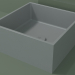 modèle 3D Vasque à poser (01UN11101, gris argenté C35, L 36, P 36, H 16 cm) - preview
