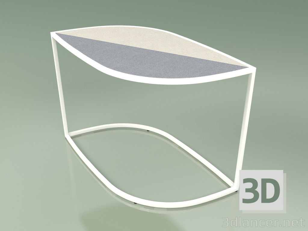 modèle 3D Table d'appoint 001 (Gres Fog-Ivory, Metal Milk) - preview