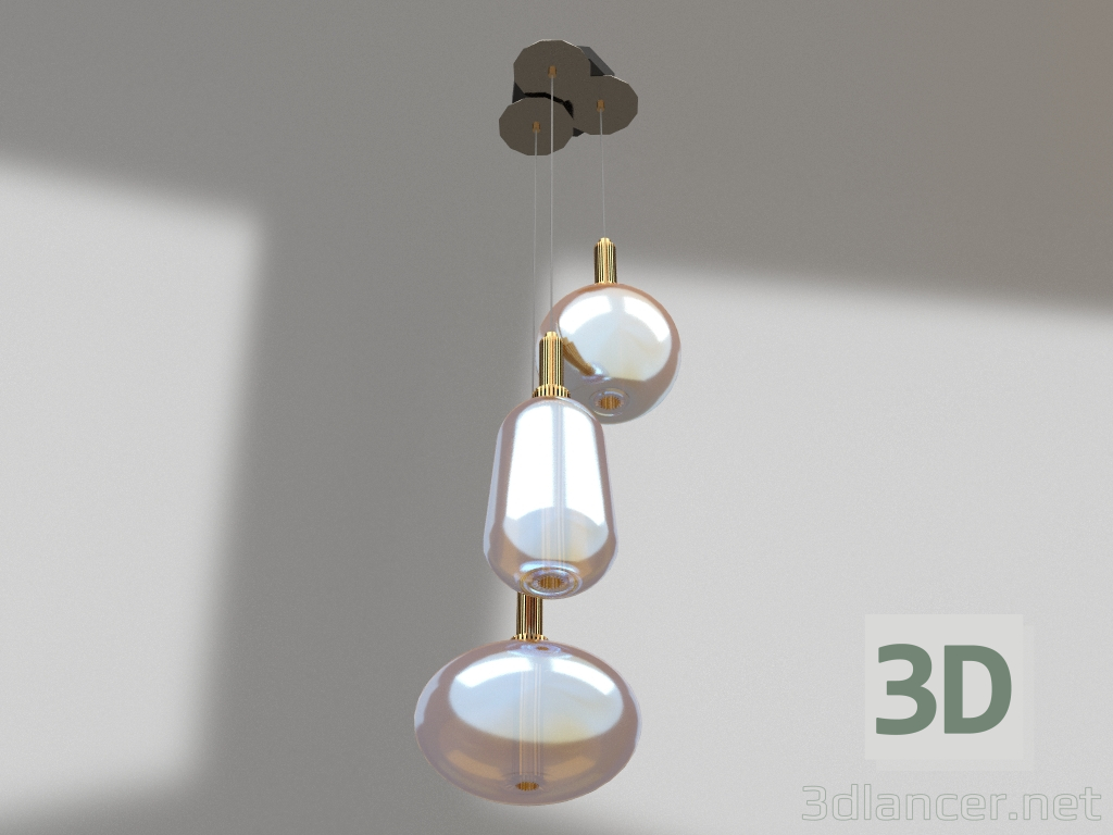 3d model Hanging LED chandelier Castle (07570-3A,21) - preview