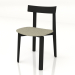 3d model Chair Nora upholstered in fabric (dark) - preview