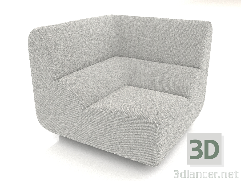 modèle 3D Module canapé (coin intérieur, 8 cm) - preview