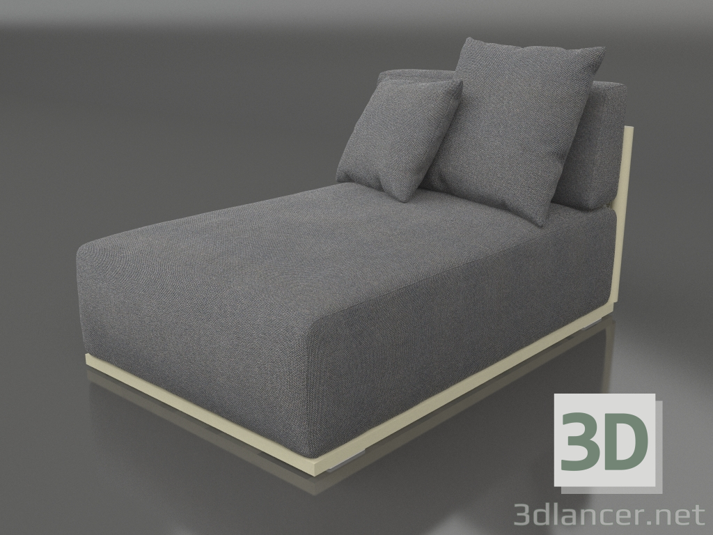 modèle 3D Module de canapé section 5 (Or) - preview