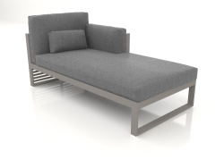 Modular sofa, section 2 right, high back (Quartz gray)