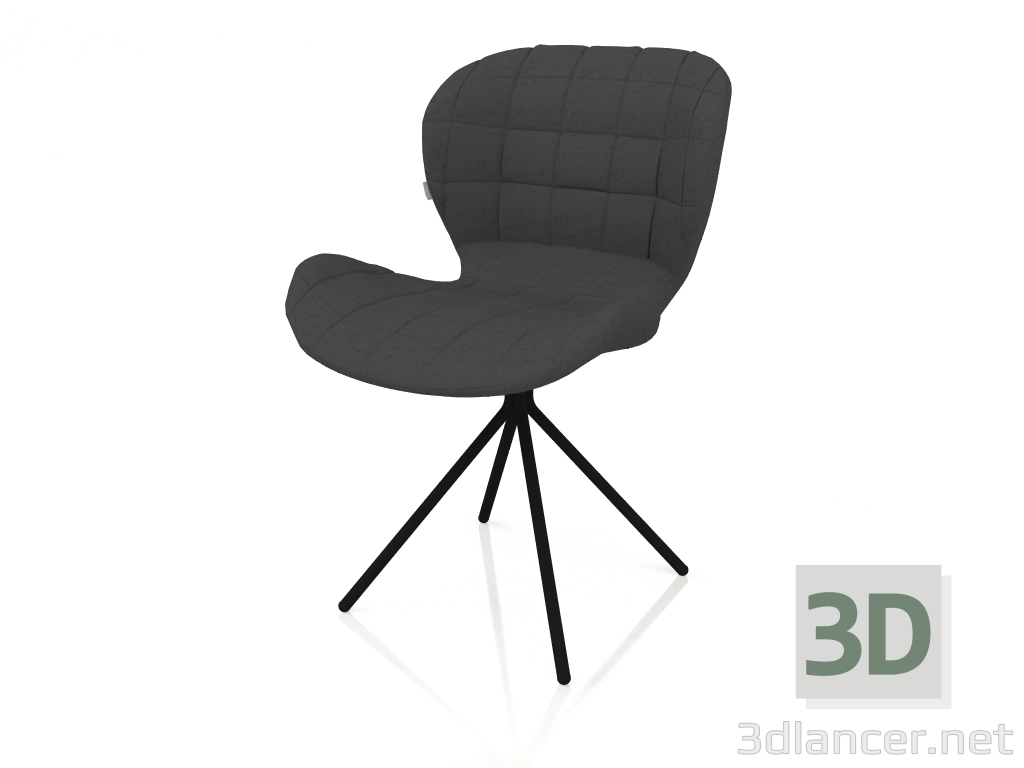 Modelo 3d Cadeira OMG LL (Preta) - preview