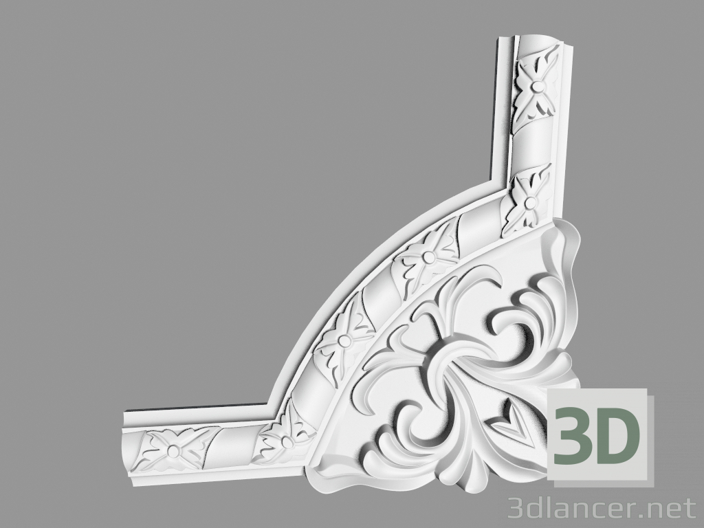 modello 3D Angolo decorativo (MDU45) - anteprima