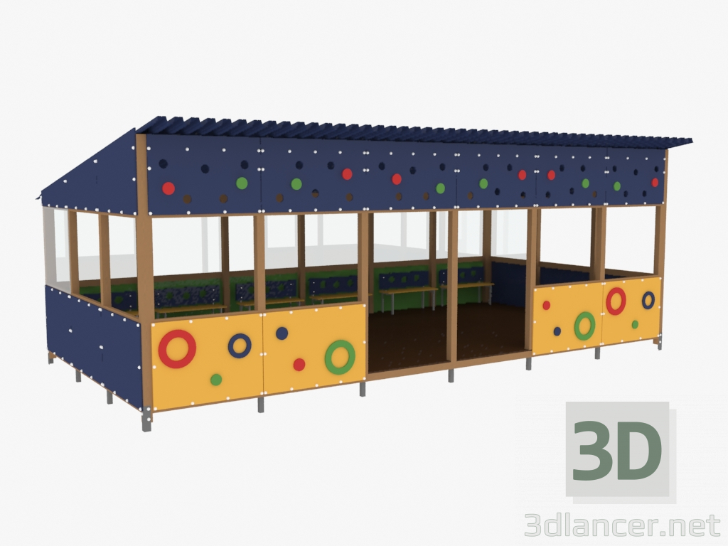 3D Modell Schattenüberdachung (4046) - Vorschau