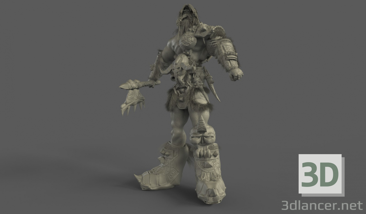 modello 3D barbaro - anteprima