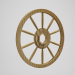 3d wood wheel model buy - render