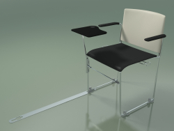 Kolçaklı ve aksesuarlı istiflenebilir sandalye 6603 (ikinci renkte polipropilen Fildişi, CRO)