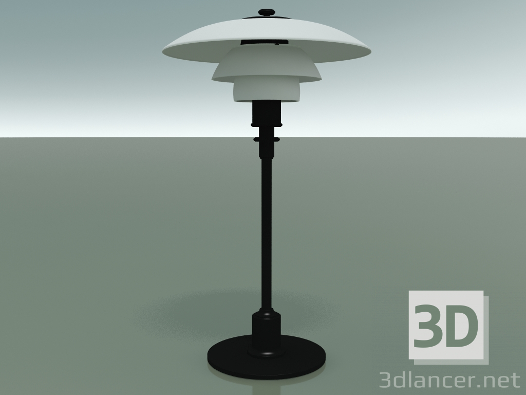 3d model Lámpara de mesa PH 2/1 TABLE (33W QT G9, BLK) - vista previa