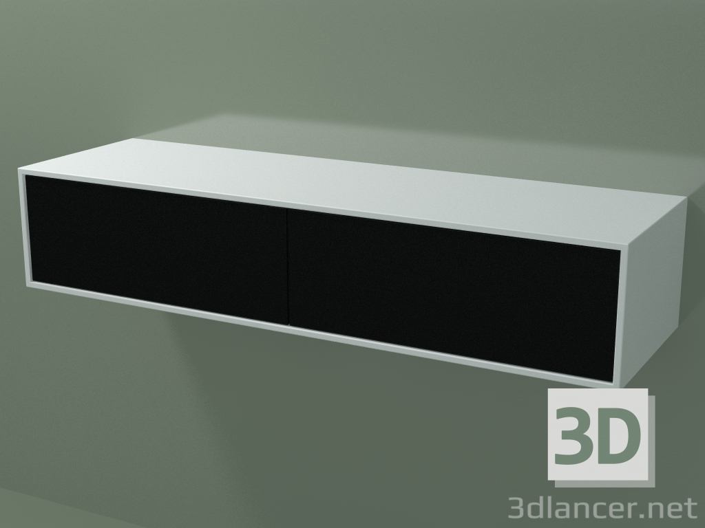 3d model Double box (8AUEAA02, Glacier White C01, HPL P06, L 120, P 36, H 24 cm) - preview