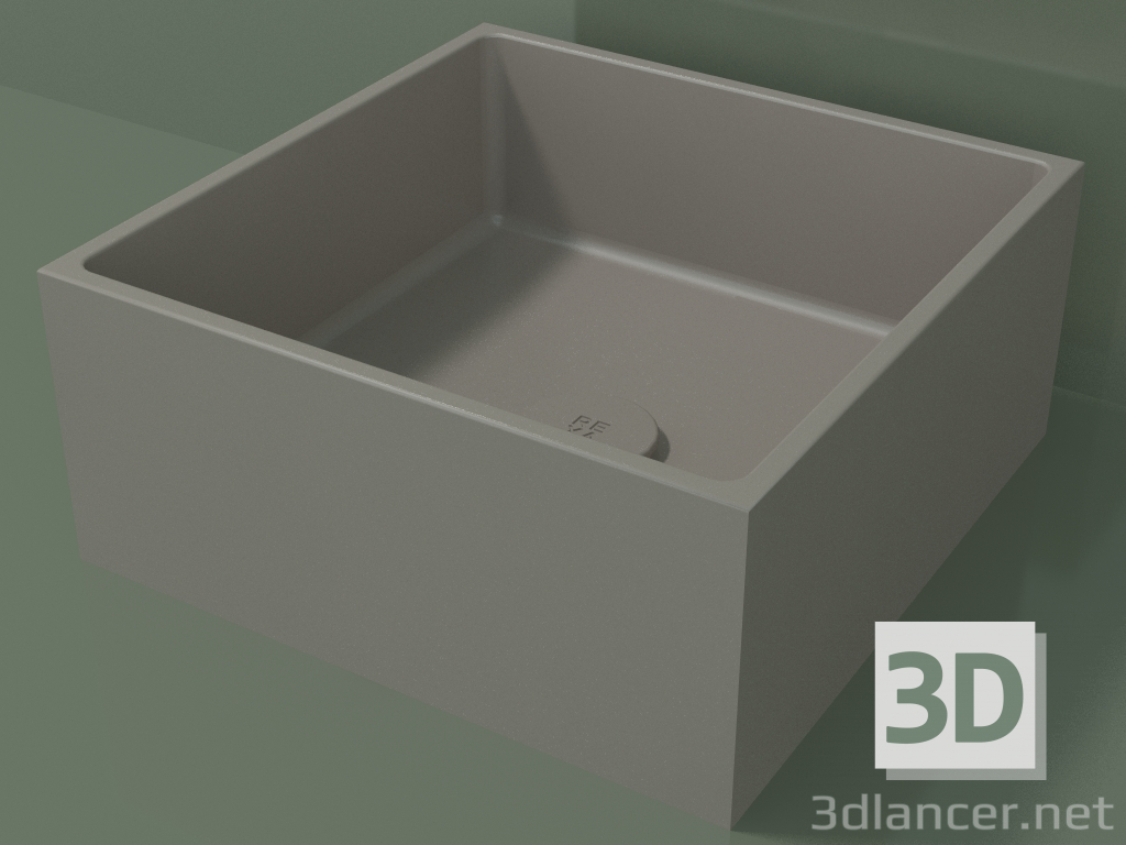 modèle 3D Vasque à poser (01UN11101, Argile C37, L 36, P 36, H 16 cm) - preview