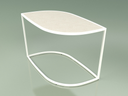 Side table 001 (Gres Ivory, Metal Milk)
