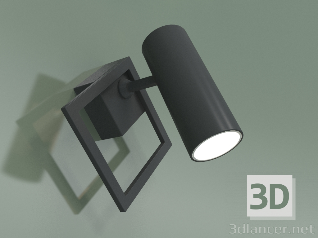 modello 3D Faretto LED Turro 20091-1 LED (nero) - anteprima