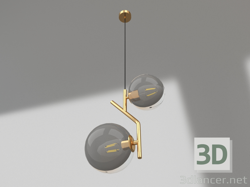 modello 3D Lampadario a sospensione Kiara (07603-2A) - anteprima