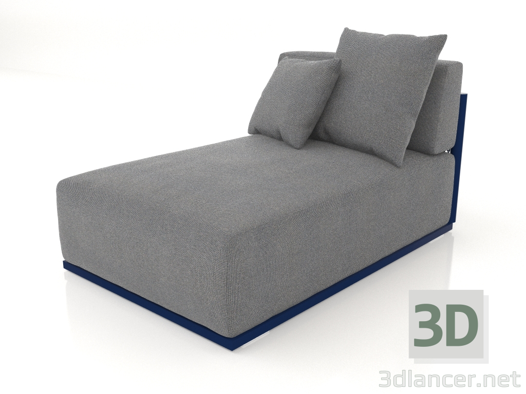 modèle 3D Module canapé section 5 (Bleu nuit) - preview