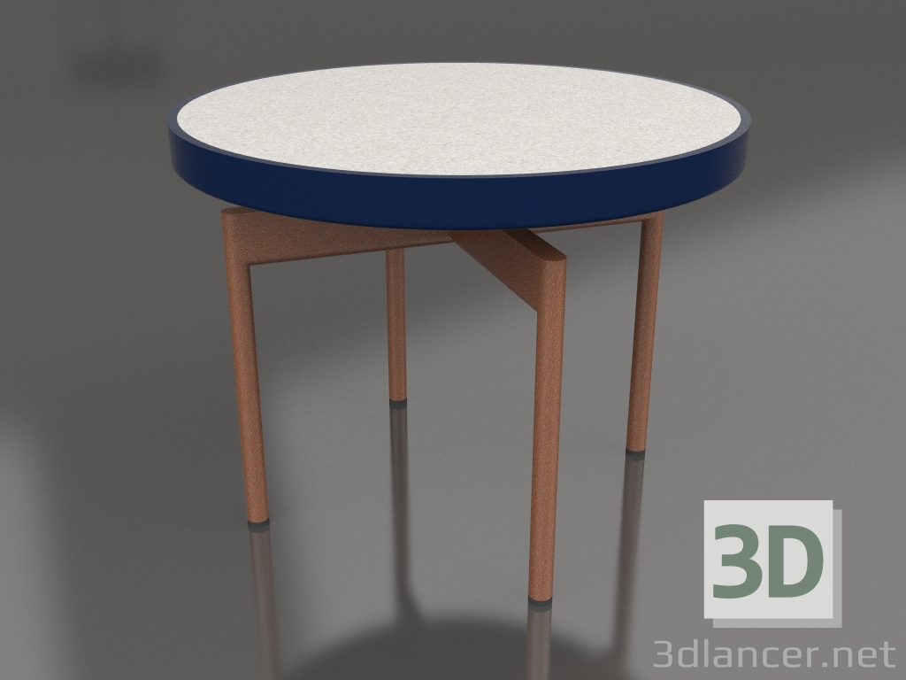 modello 3D Tavolino rotondo Ø60 (Blu notte, DEKTON Sirocco) - anteprima