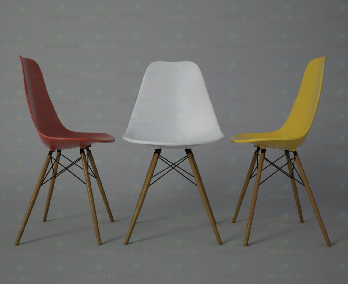 Silla de Eames 3D modelo Compro - render Silla de Eames 3D modelo Compro - render